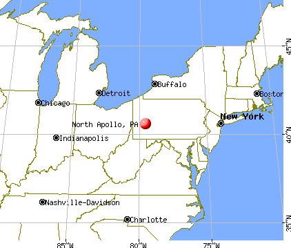 North Apollo, Pennsylvania map