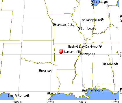 Lamar, Arkansas map
