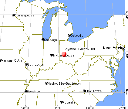 Crystal Lakes, Ohio map