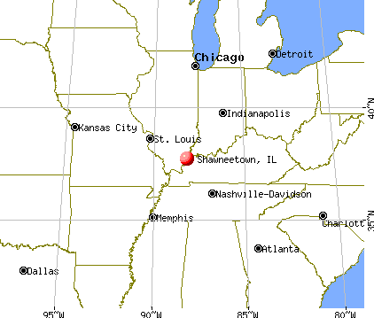 Shawneetown, Illinois map