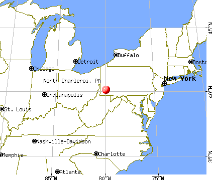 North Charleroi, Pennsylvania map
