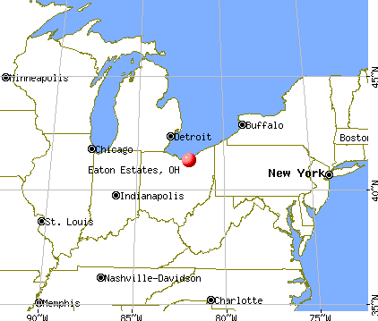 Eaton Estates, Ohio map