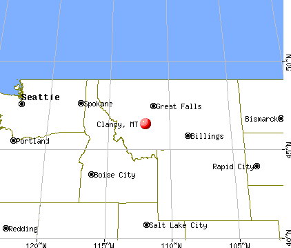 Clancy, Montana map