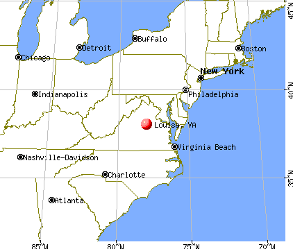 Louisa, Virginia map