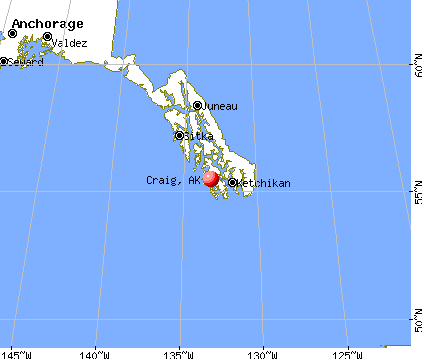 Craig, Alaska map