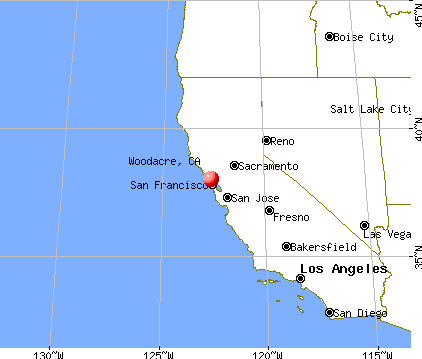 Woodacre, California map