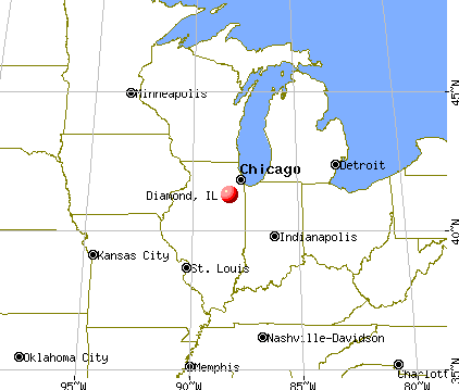 Diamond, Illinois map