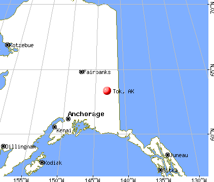 Tok, Alaska map