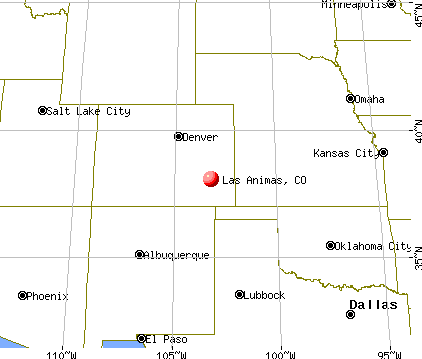 Las Animas, Colorado map