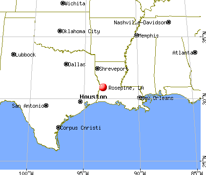 Rosepine, Louisiana map