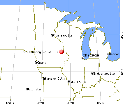Strawberry Point, Iowa map