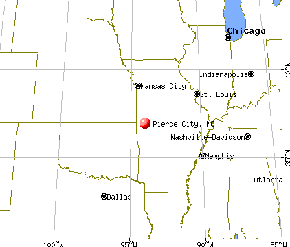 Pierce City, Missouri map