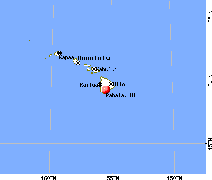 Pahala, Hawaii map