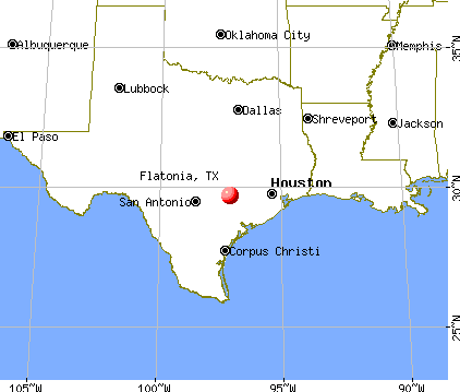 Flatonia, Texas map