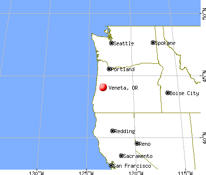 Veneta, Oregon map