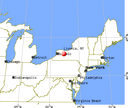 Livonia, New York map
