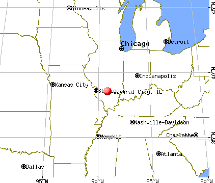 Central City, Illinois map