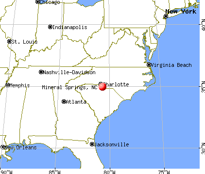 Mineral Springs, North Carolina map