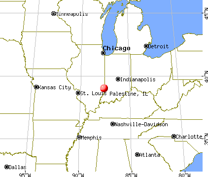 Palestine, Illinois map