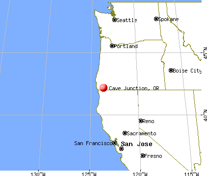 Cave Junction, Oregon map