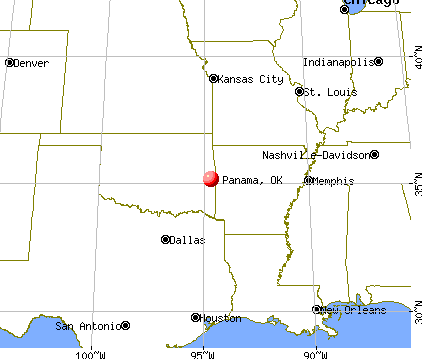 Panama, Oklahoma map