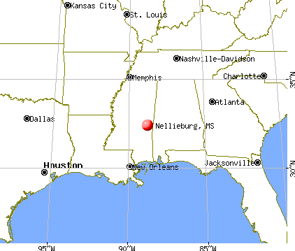Nellieburg, Mississippi map