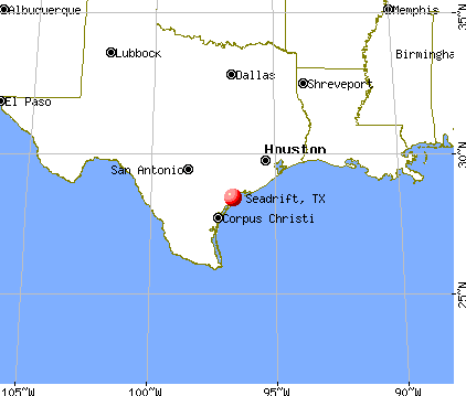 Seadrift, Texas map