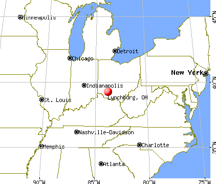 Lynchburg, Ohio map