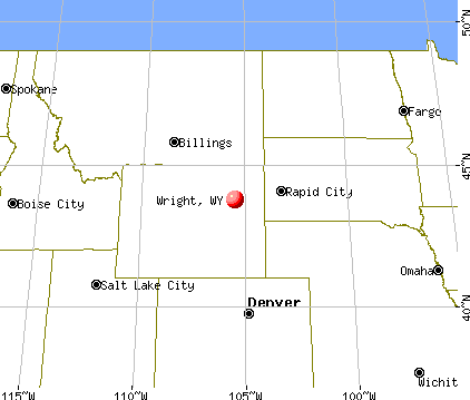 Wright, Wyoming map
