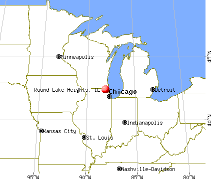 Round Lake Heights, Illinois map