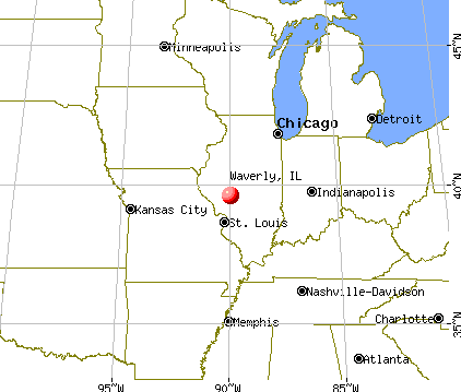 Waverly, Illinois map