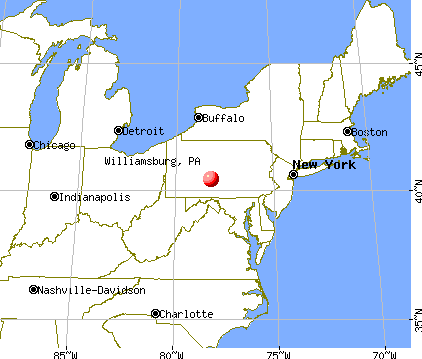 Williamsburg, Pennsylvania map
