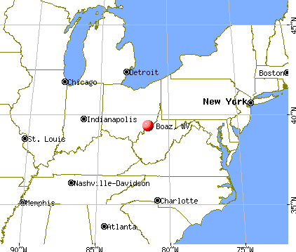 Boaz, West Virginia map
