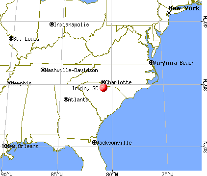 Irwin, South Carolina map
