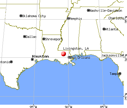 Livingston, Louisiana map