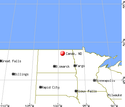 Cando, North Dakota map
