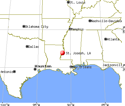 St. Joseph, Louisiana map