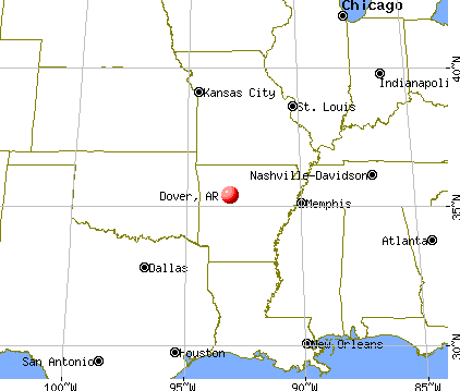 Dover, Arkansas map