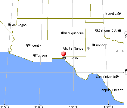 White Sands, New Mexico map