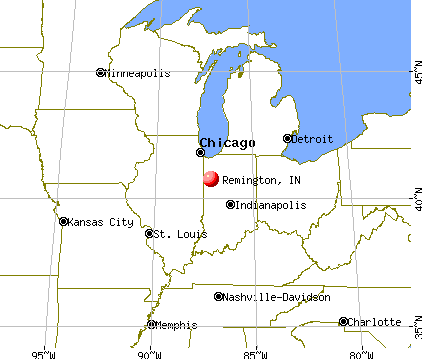 Remington, Indiana map