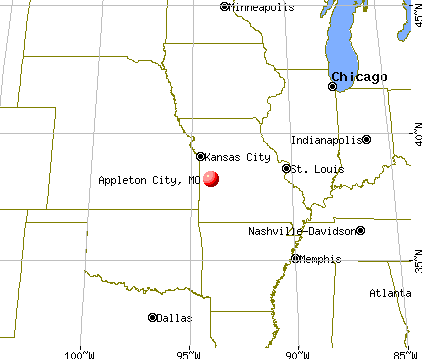 Appleton City, Missouri map
