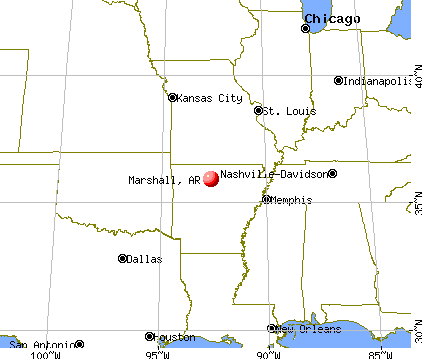 Marshall, Arkansas map