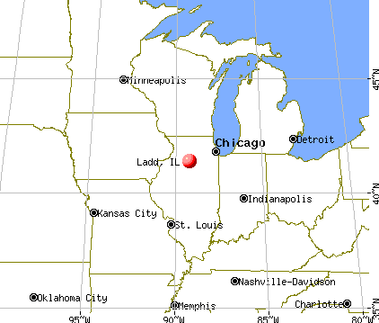 Ladd, Illinois map