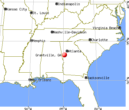 Grantville, Georgia map
