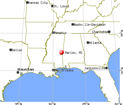 Marion, Mississippi map
