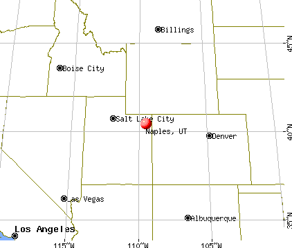 Naples, Utah map