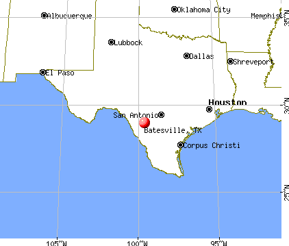 Batesville, Texas map