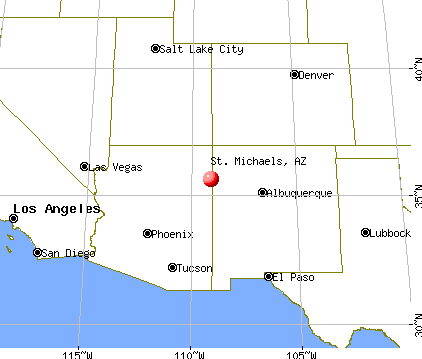 St. Michaels, Arizona map