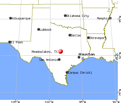 Meadowlakes, Texas map