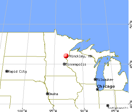 Hinckley, Minnesota map